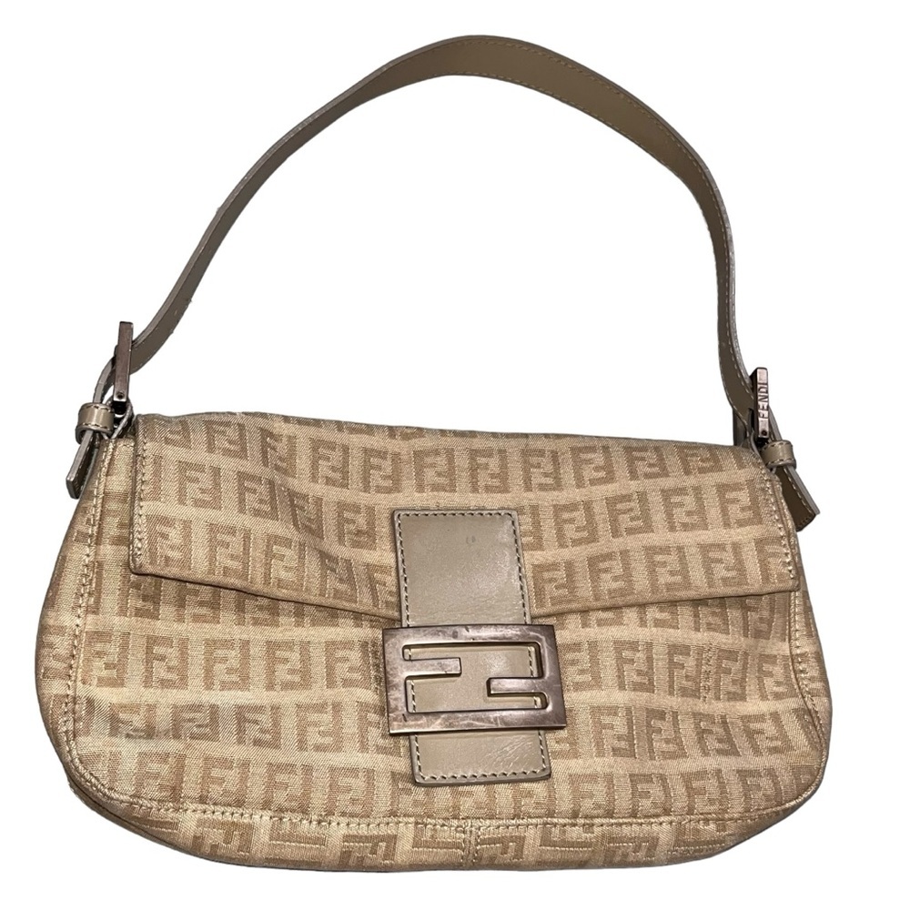 Fendi Mini Mama Tan Baguette Purse Bag